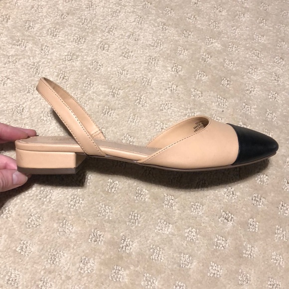Chanel-esque Cap Toe Flats - Picture 2 of 3